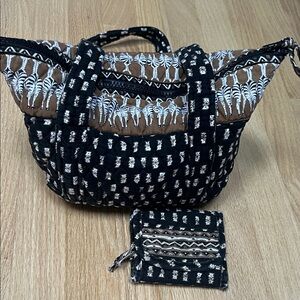 RETIRED Vera Bradley Zebra bag and wallet